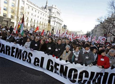 manifestacion en madrid contra el genocidio